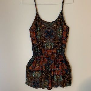 Paisley Romper with Pockets